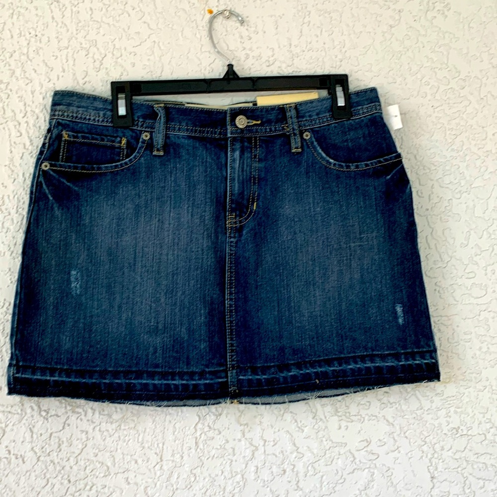 Gap jeans distressed mini skirt size 10